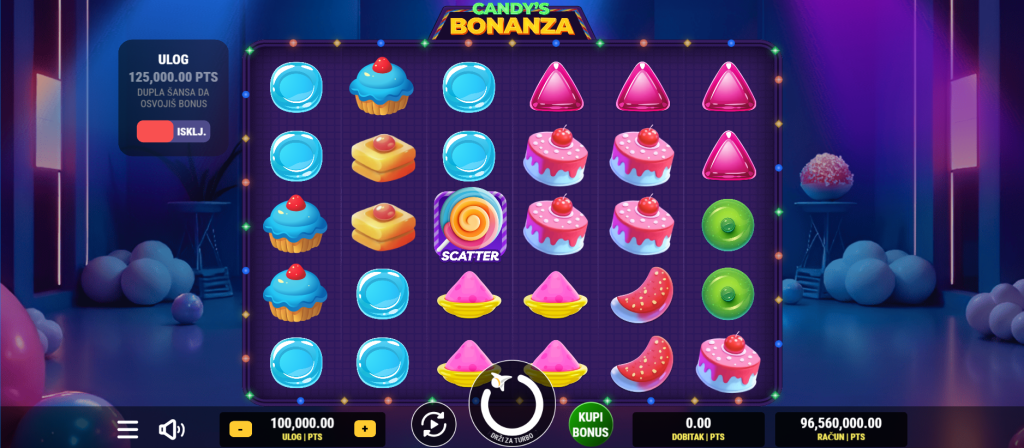 Candy’s Bonanza - Izgled igre - Online casino bonus