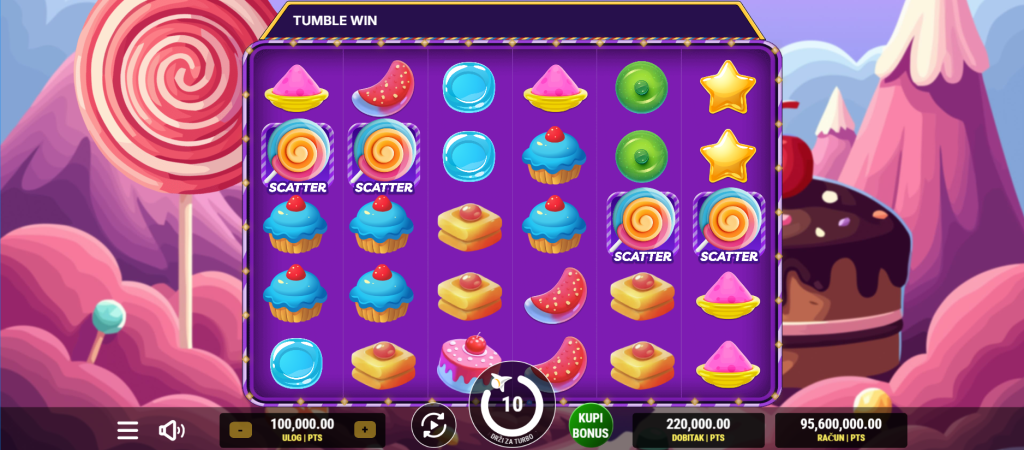 Candy’s Bonanza - Scatter simboli - Online casino bonus