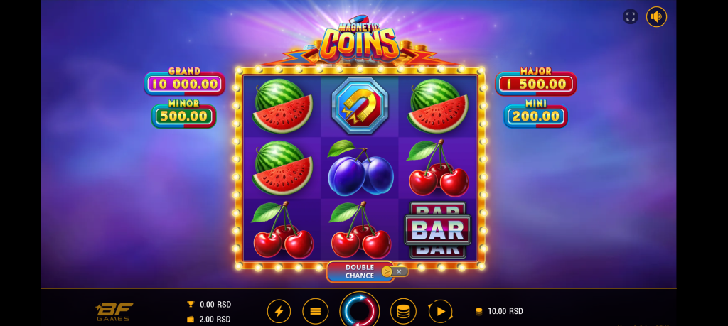 Izgled slota Magnetic Coins - Online casino bonus