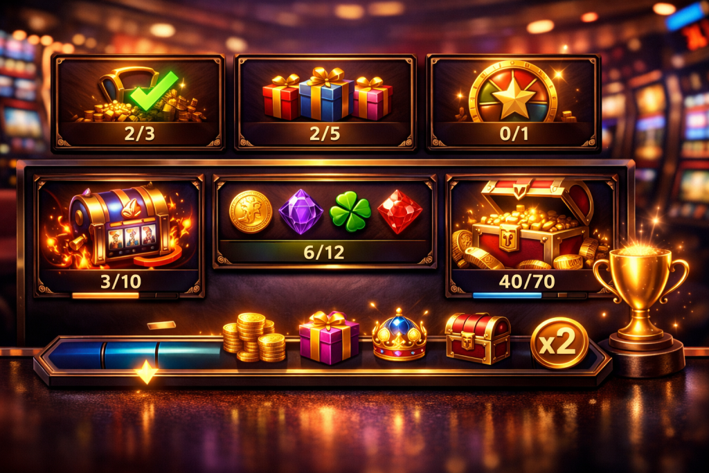 Slot misije i nivoi - Najčešći oblici misija u online slotovima - Online casino bonus