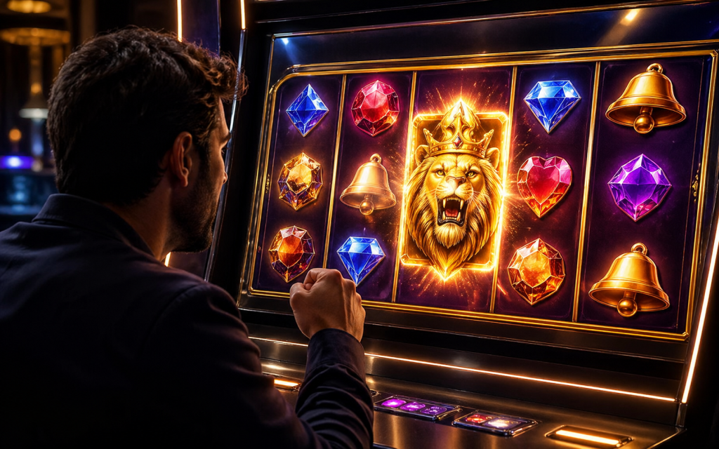 Igrač prati slot igru u kojoj wild simbol povećava šansu za dobitak